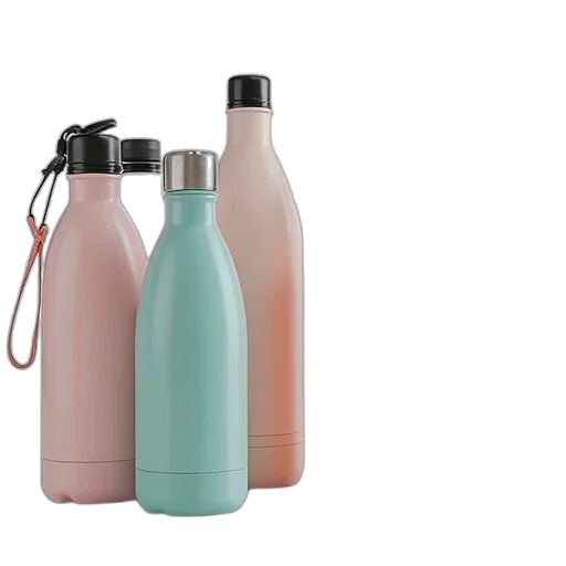 bottle, 3d render, pastel, monochrome transparent PNG cut-out