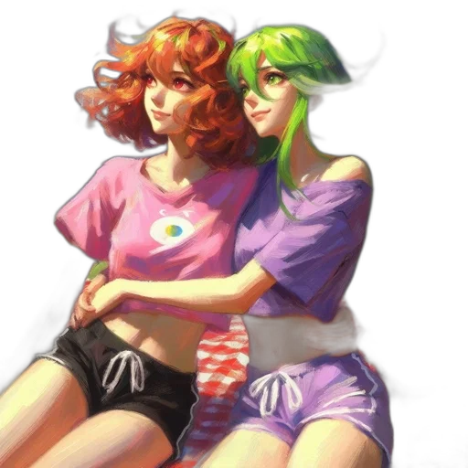 hat, concept art, vaporwave, comic book art, pixel art, neon lights, fire, green transparent PNG cut-out
