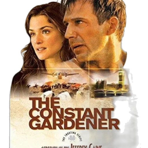 concept art, constant, gardener, movie, poster, featuring, man, woman transparent PNG cut-out