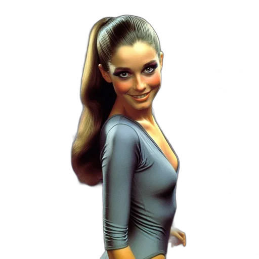dress, staff, hair, photorealistic, cartoon, concept art, 3d render, woman transparent PNG cut-out
