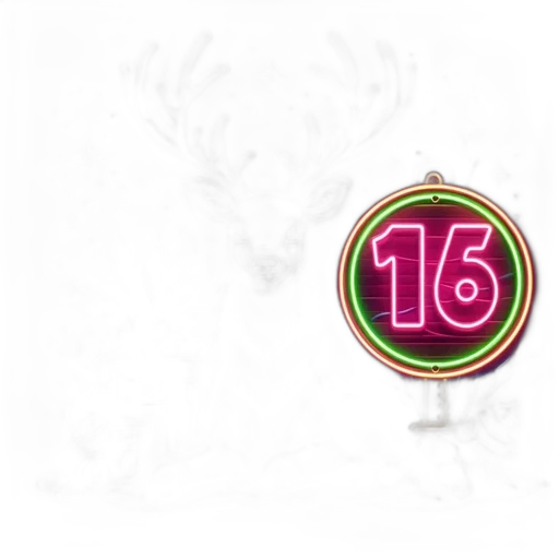jewelry, crown, 3d render, concept art, photorealistic, neon-lit, reindeer, sits transparent PNG cut-out
