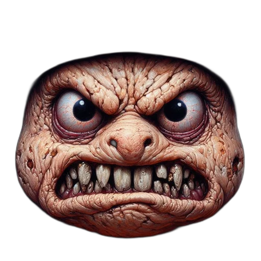 face, mask, creature, animal, photorealistic, 3d render, concept art, comic book art transparent PNG cut-out