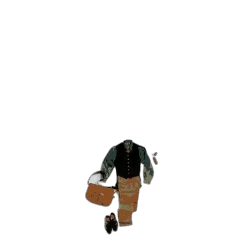 robot, jacket, creature, staff, 3d render, concept art, pixel art, fantasy art transparent PNG cut-out