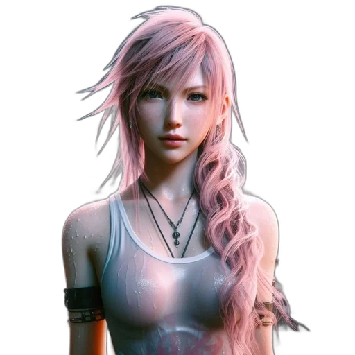 face, dress, fantasy art, concept art, photorealistic, cyberpunk, pastel, dark transparent PNG cut-out