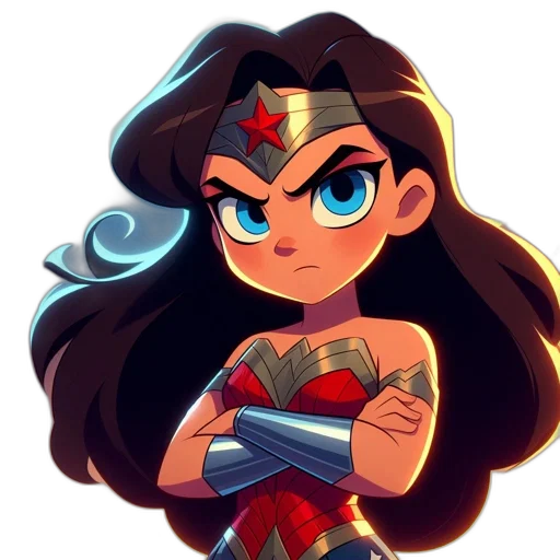 comic book art, cartoon, concept art, pixel art, animated, character, young, woman transparent PNG cut-out