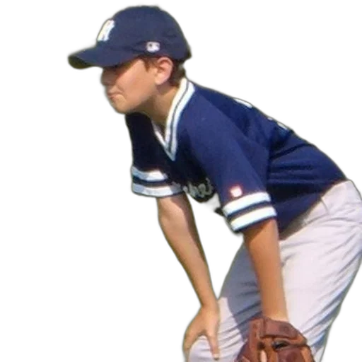staff, photorealistic, baseball, player, wearing, blue, jersey, cap transparent PNG cut-out