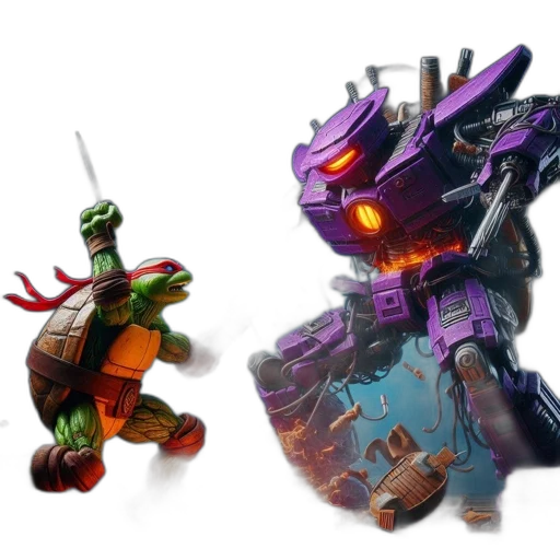 concept art, 3d render, raphael, teenage, mutant, ninja, turtles, faces transparent PNG cut-out