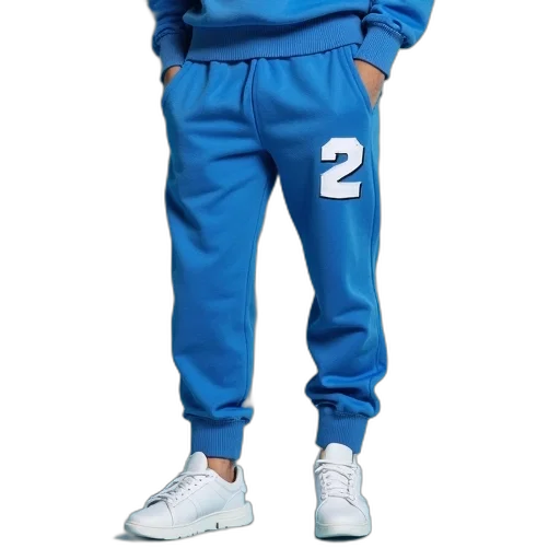jacket, 3d render, blue, sweatshirt, pants, says, numbers transparent PNG cut-out