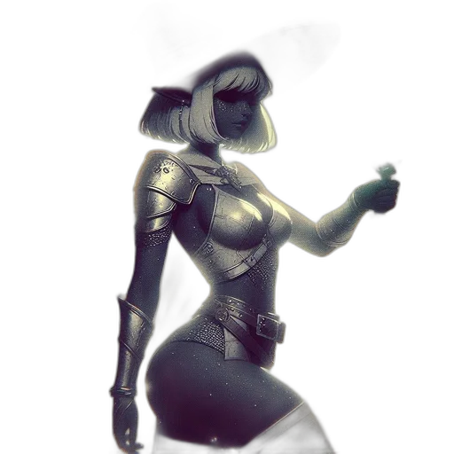 robot, mask, weapon, dress, concept art, cyberpunk, fantasy art, comic book art transparent PNG cut-out