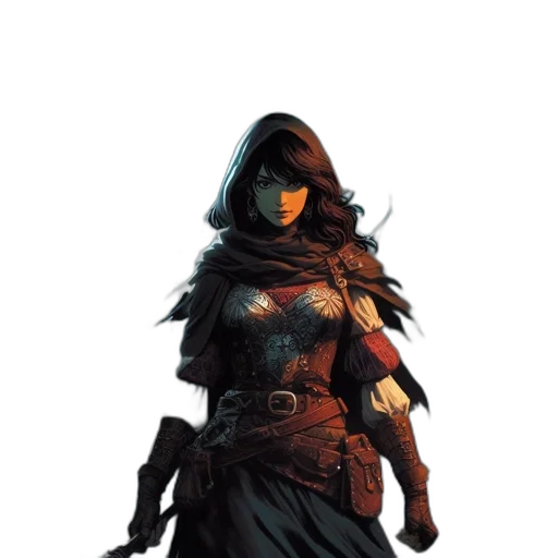weapon, sword, jacket, concept art, comic book art, fantasy art, pixel art, dark transparent PNG cut-out