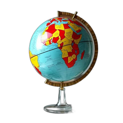 umbrella, staff, 3d render, colorful, textured, globe, sits, glass transparent PNG cut-out