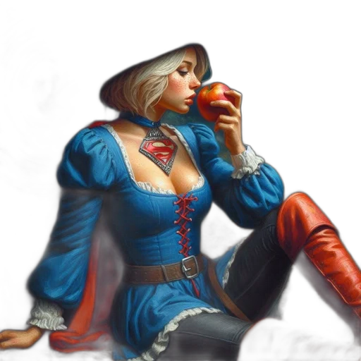 food, dress, fantasy art, oil painting, concept art, photorealistic, fire, red transparent PNG cut-out