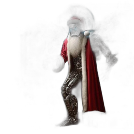 mask, robot, sword, staff, concept art, fantasy art, 3d render, comic book art transparent PNG cut-out