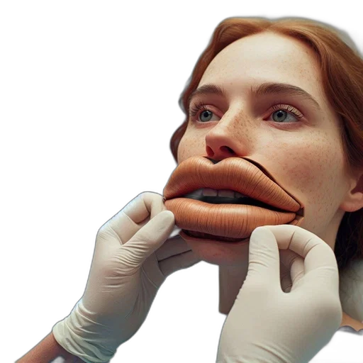 face, mask, creature, hair, photorealistic, 3d render, concept art, cartoon transparent PNG cut-out