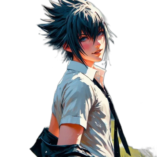 staff, jacket, anime, concept art, comic book art, fantasy art, monochrome, green transparent PNG cut-out