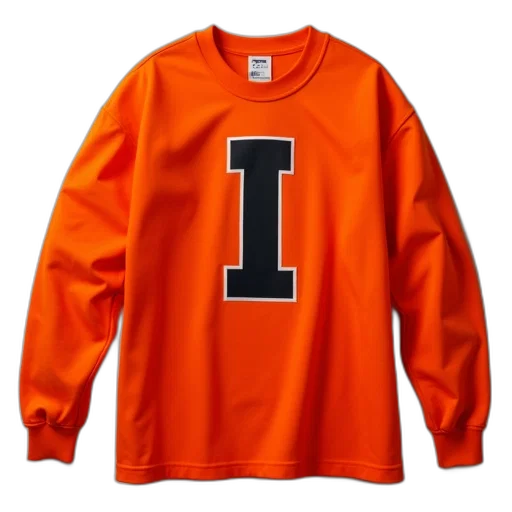jacket, name, number, illinois, logo, long, sleeve, shirt transparent PNG cut-out