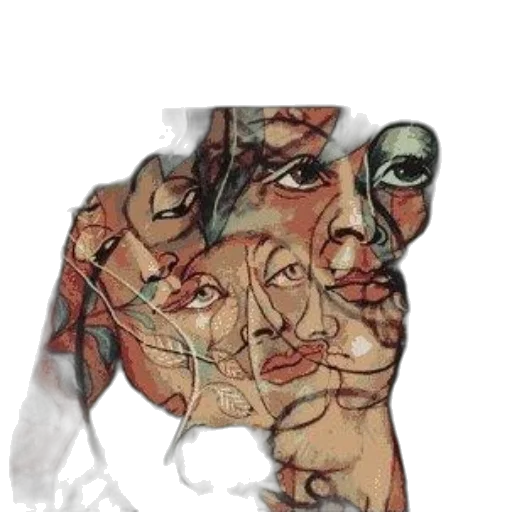 face, mask, umbrella, jacket, photorealistic, concept art, comic book art, 3d render transparent PNG cut-out