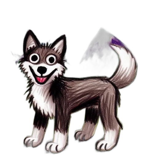 staff, animal, creature, concept art, watercolor, pixel art, fantasy art, monochrome transparent PNG cut-out