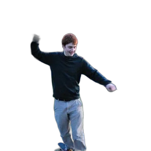 3d render, young, man, black transparent PNG cut-out
