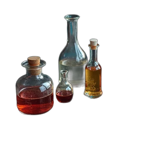 bottle, 3d render, science, objects transparent PNG cut-out