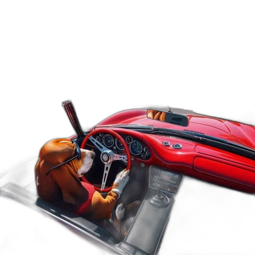 car, weapon, robot, sword, 3d render, photorealistic, concept art, anthropomorphized transparent PNG cut-out