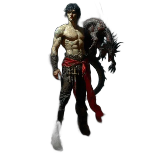 creature, animal, dragon, staff, concept art, fantasy art, pixel art, comic book art transparent PNG cut-out