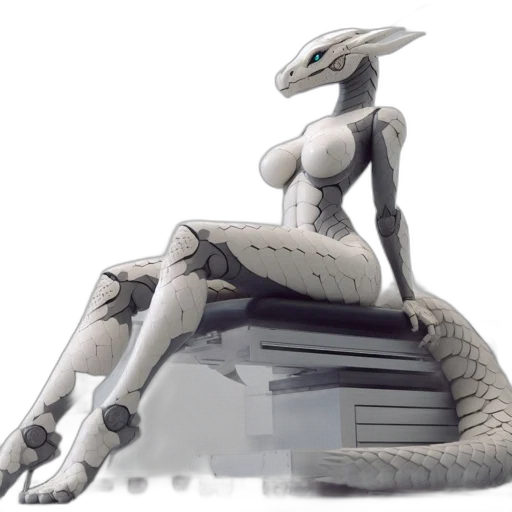 robot, dragon, creature, animal, concept art, 3d render, cyberpunk, pixel art transparent PNG cut-out