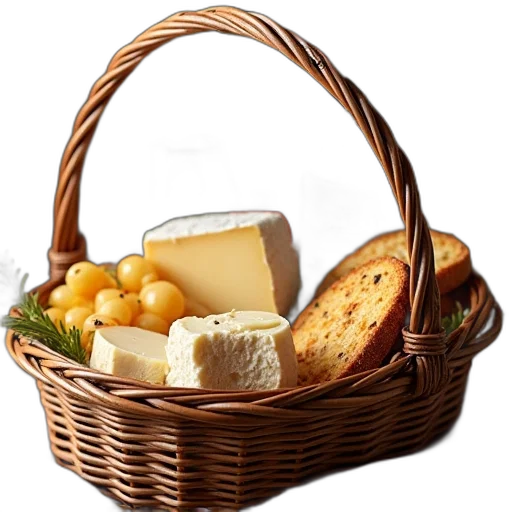 food, taste, italy, gift, basket, cheese, snacks transparent PNG cut-out