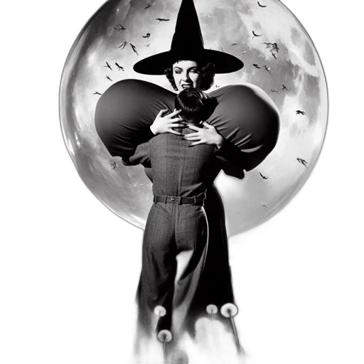staff, hat, umbrella, concept art, comic book art, outer space, black, white transparent PNG cut-out