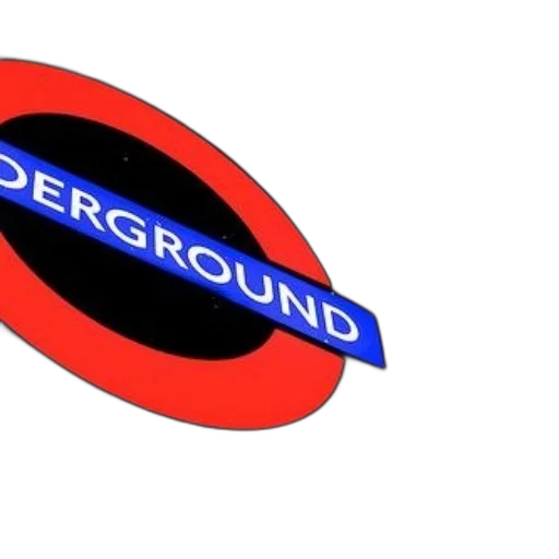 3d render, vibrant, red, blue, london, underground, sign, stands transparent PNG cut-out