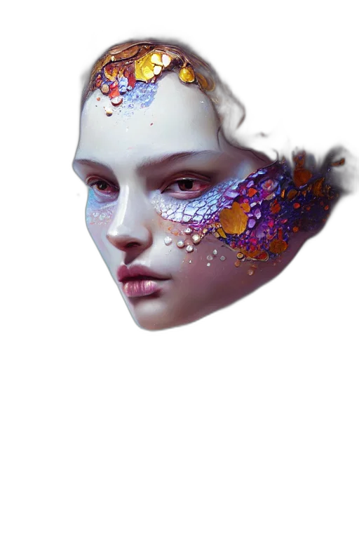 mask, face, crown, jewelry transparent PNG cut-out