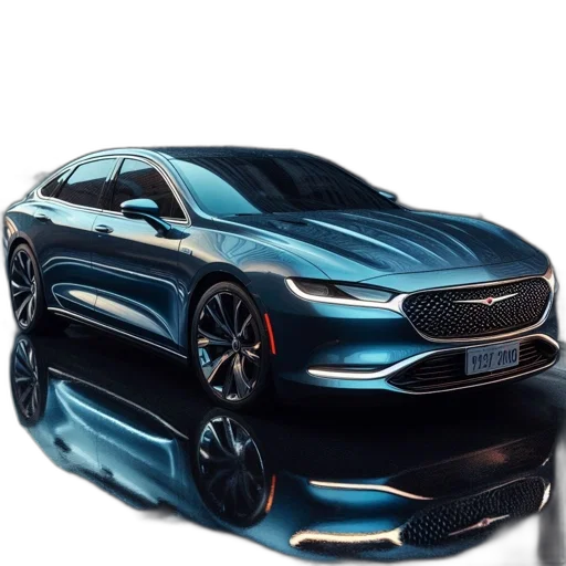car, photorealistic, concept art, 3d render, fantasy art, futuristic, metallic, blue transparent PNG cut-out