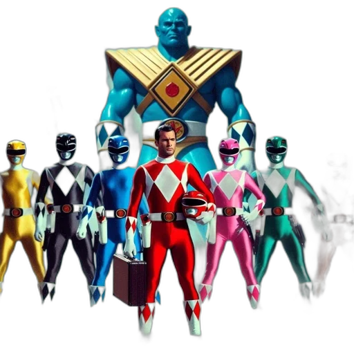 staff, robot, concept art, comic book art, 3d render, colorful, blue, man transparent PNG cut-out