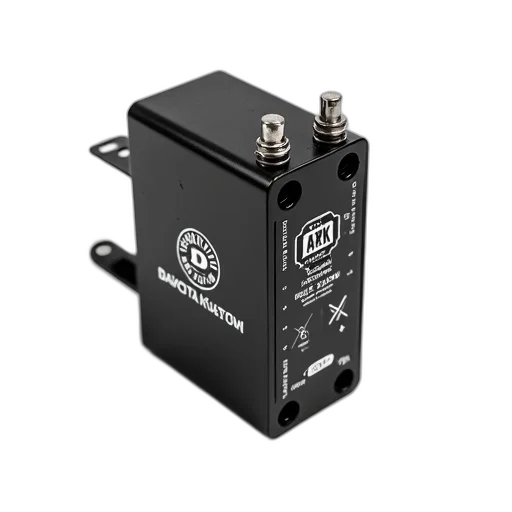 black, electronic, component, two, visible, connectors, displayed, against transparent PNG cut-out