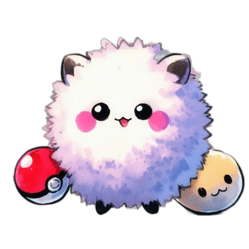 creature, animal, staff, pixel art, concept art, fantasy art, 3d render, pastel transparent PNG cut-out