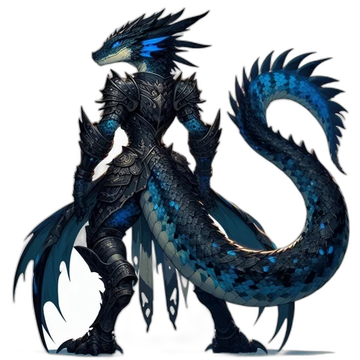 dragon, creature, staff, concept art, fantasy art, pixel art, 3d render, blue transparent PNG cut-out