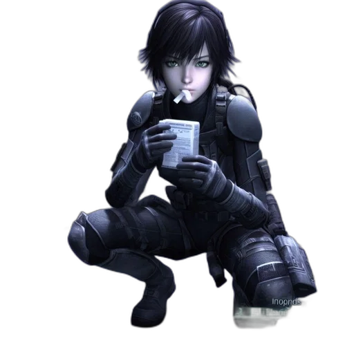 robot, weapon, concept art, cyberpunk, pixel art, comic book art, monochrome, blue transparent PNG cut-out