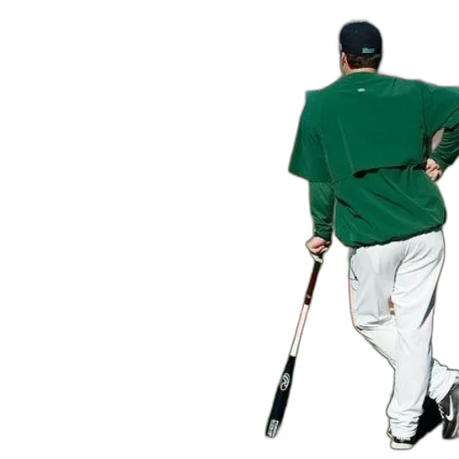 staff, baseball, player, green transparent PNG cut-out