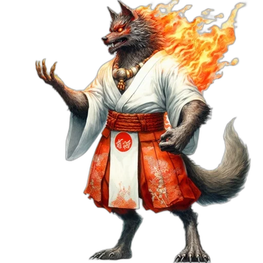 dragon, staff, animal, creature, concept art, fantasy art, fire, hybrid transparent PNG cut-out