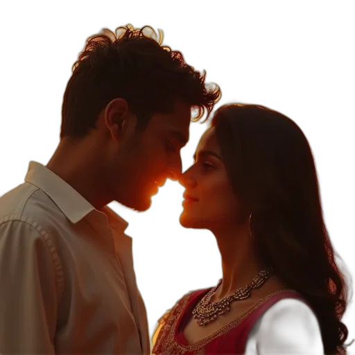 sunset, maa, indian, romantic transparent PNG cut-out