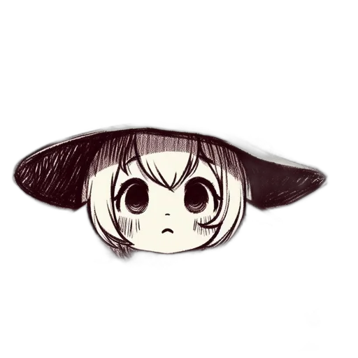 hat, mask, staff, face, anime, pixel art, cartoon, watercolor transparent PNG cut-out