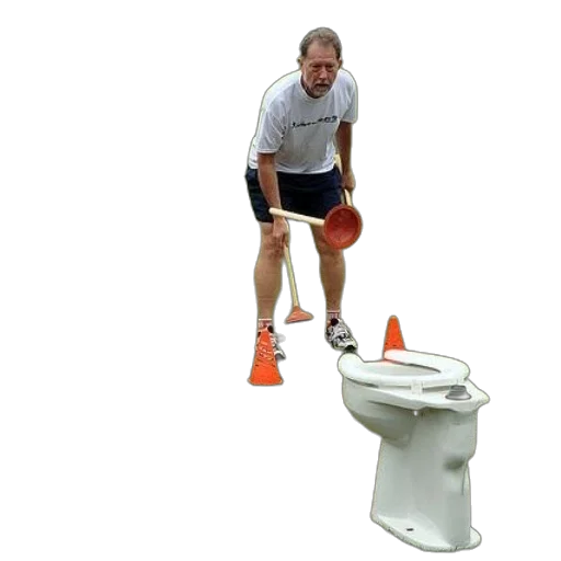 staff, 3d render, man, woman, play, game, toilet, plungers transparent PNG cut-out