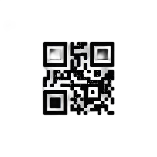 pixel art, 3d render, close-up, code, black, white, pattern, centered transparent PNG cut-out