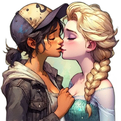 comic book art, pixel art, fantasy art, concept art, snow, underwater, two, animated transparent PNG cut-out