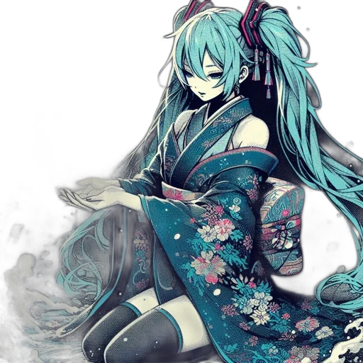 dress, dragon, mask, anime, fantasy art, concept art, pixel art, underwater transparent PNG cut-out