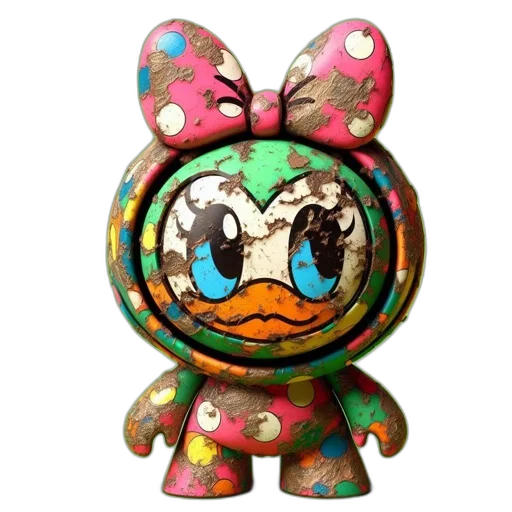 mask, 3d render, concept art, cartoon, toy, figurine, resembling, daisy transparent PNG cut-out