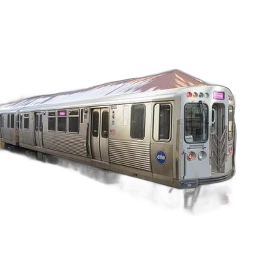3d render, photorealistic, concept art, silver, train, word, cta, passing transparent PNG cut-out