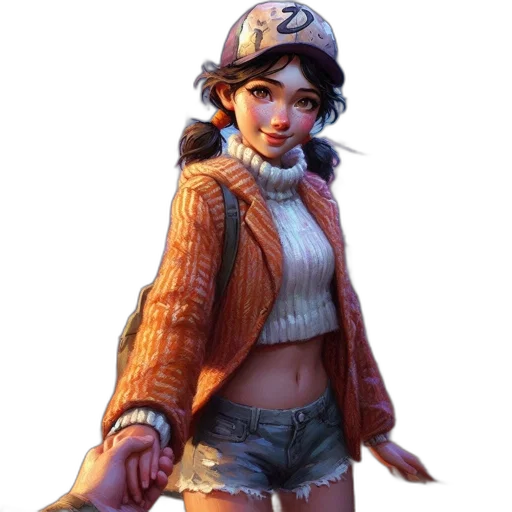 jacket, hat, staff, concept art, fantasy art, 3d render, pixel art, golden transparent PNG cut-out