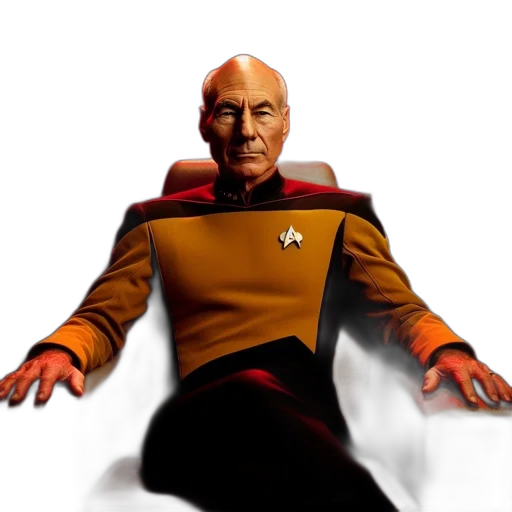 staff, concept art, outer space, man, yellow, starfleet, uniform, sits transparent PNG cut-out