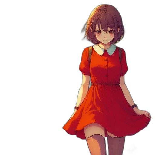 dress, robot, flower, face, anime, pixel art, concept art, 3d render transparent PNG cut-out